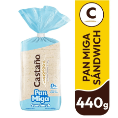 Pan Molde Castaño Miga Sándwich Sin Borde 440 gr