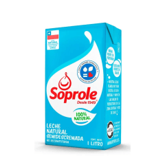 Leche Soprole Semidescremada Natural 1 L