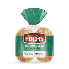 Pan de Hamburguesa Fuchs Gourmet 650 g 8 un.