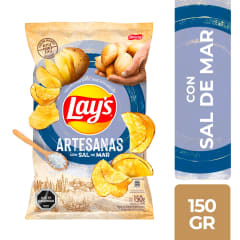 Lays Papas Fritas Artesanas Sal De Mar 150g