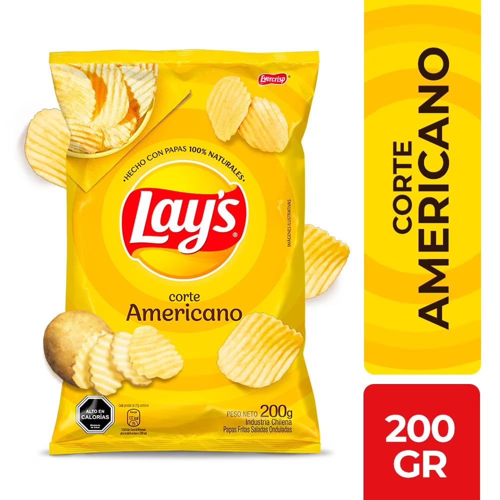 PAPAS LAYS CORTE AMERICANO 200G1