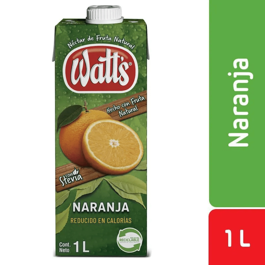 Néctar Watt's Naranja Caja 1 Lt1