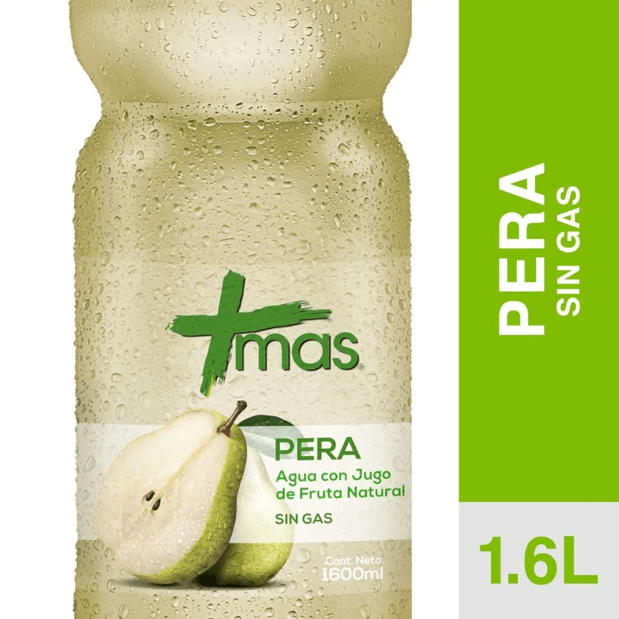 Agua Saborizada Mas Pera Sin Gas 1.6 L1