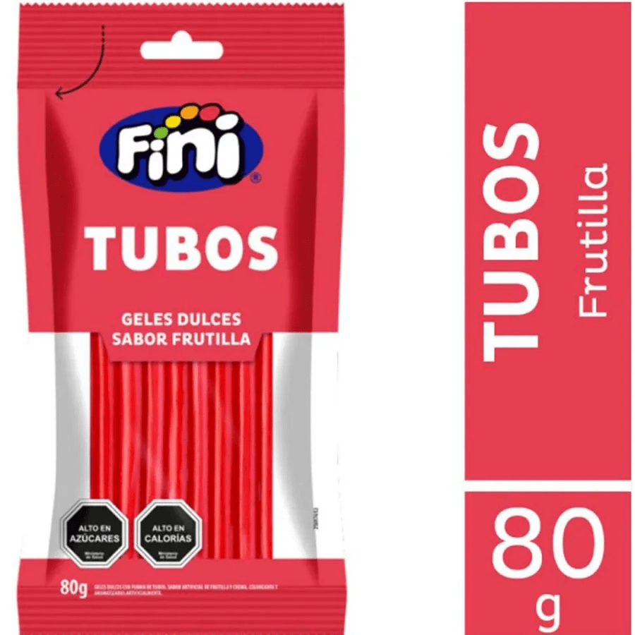 Tubos Frutilla Ácida 80 gr1