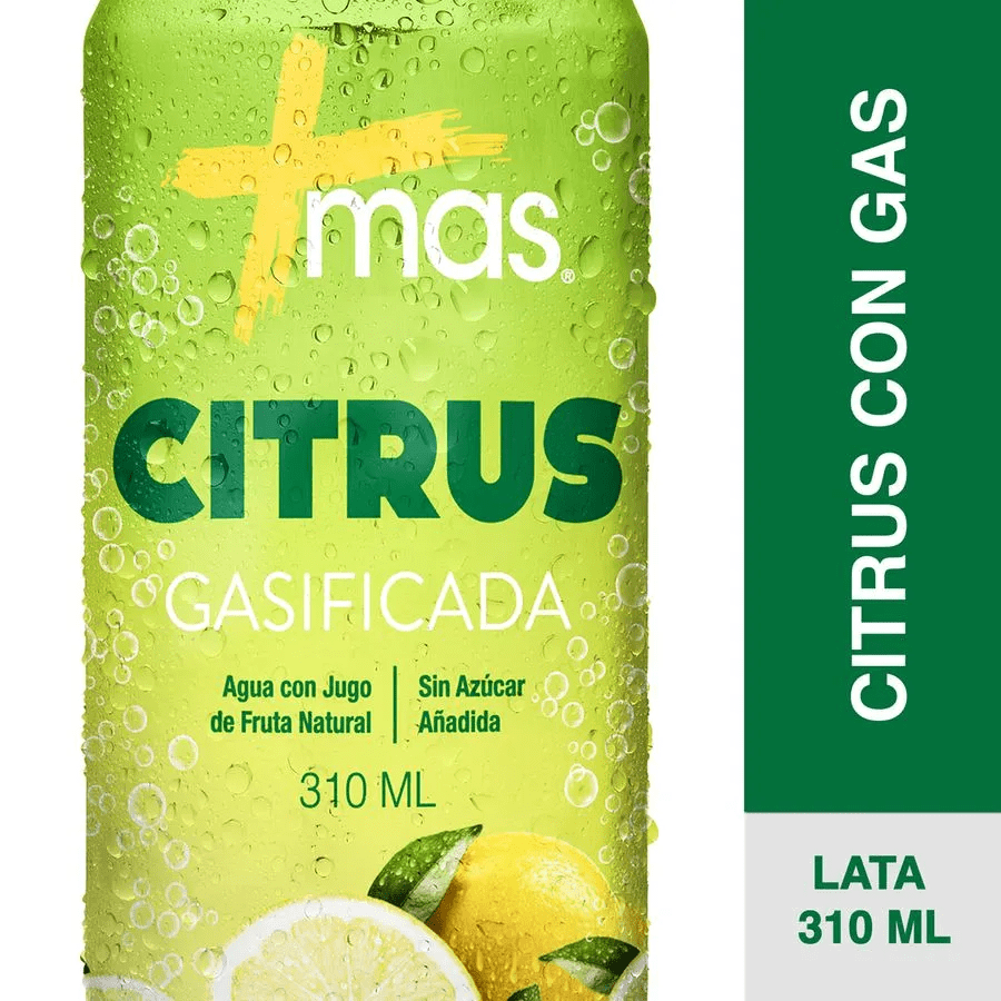 Agua Saborizada Mas Citrus Gasificada Lata 310 ml1