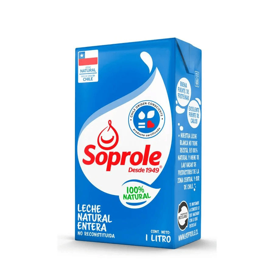 Leche Soprole Entera Natural 1 L1