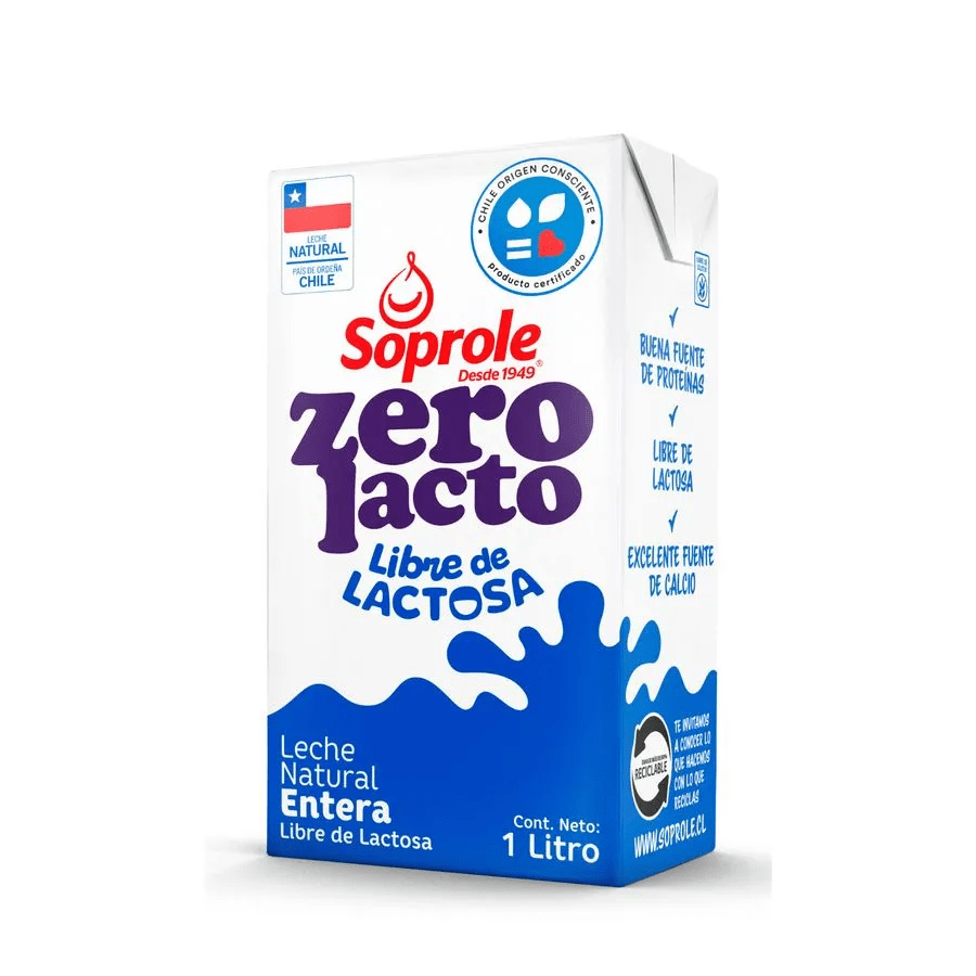 Leche Soprole Sin Lactosa Entera 1 L1