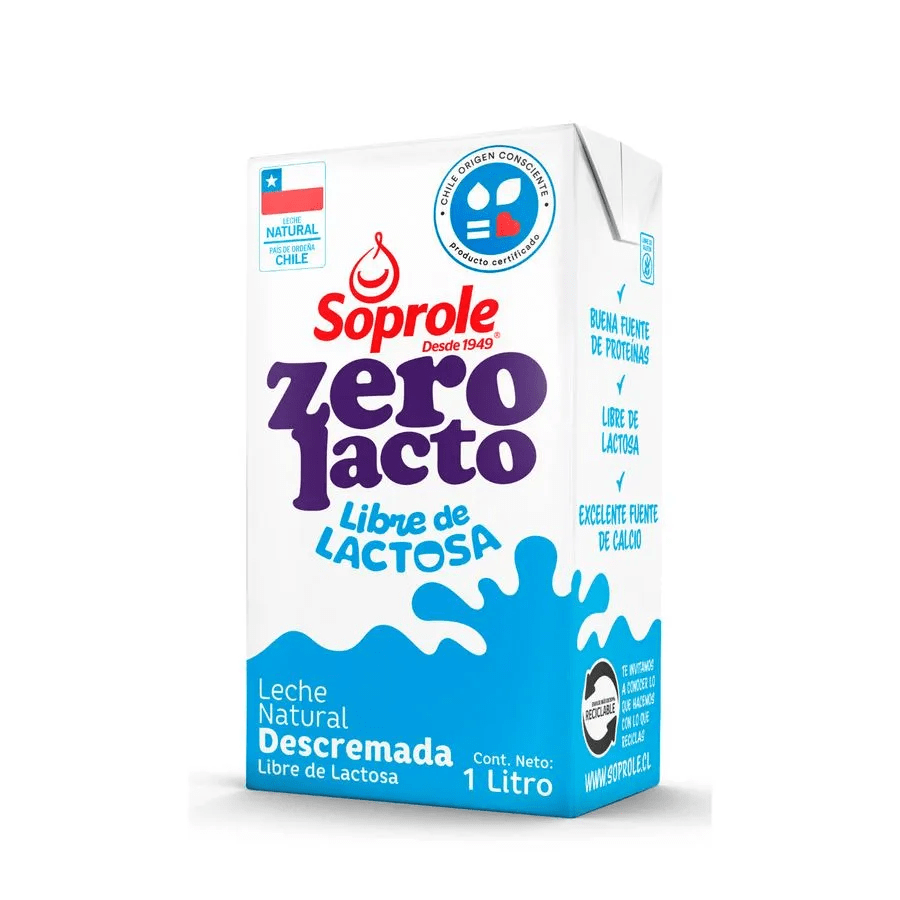 Leche Soprole Sin Lactosa Descremada 1 L1