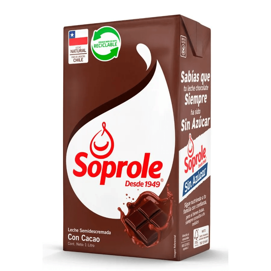 Leche Soprole Semidescremada Chocolate 1 L1