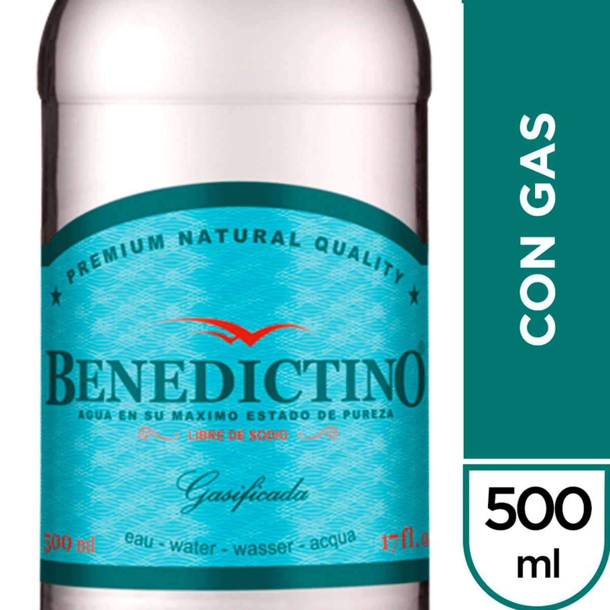 Benedictino Agua Mineral Con Gas 500ml1