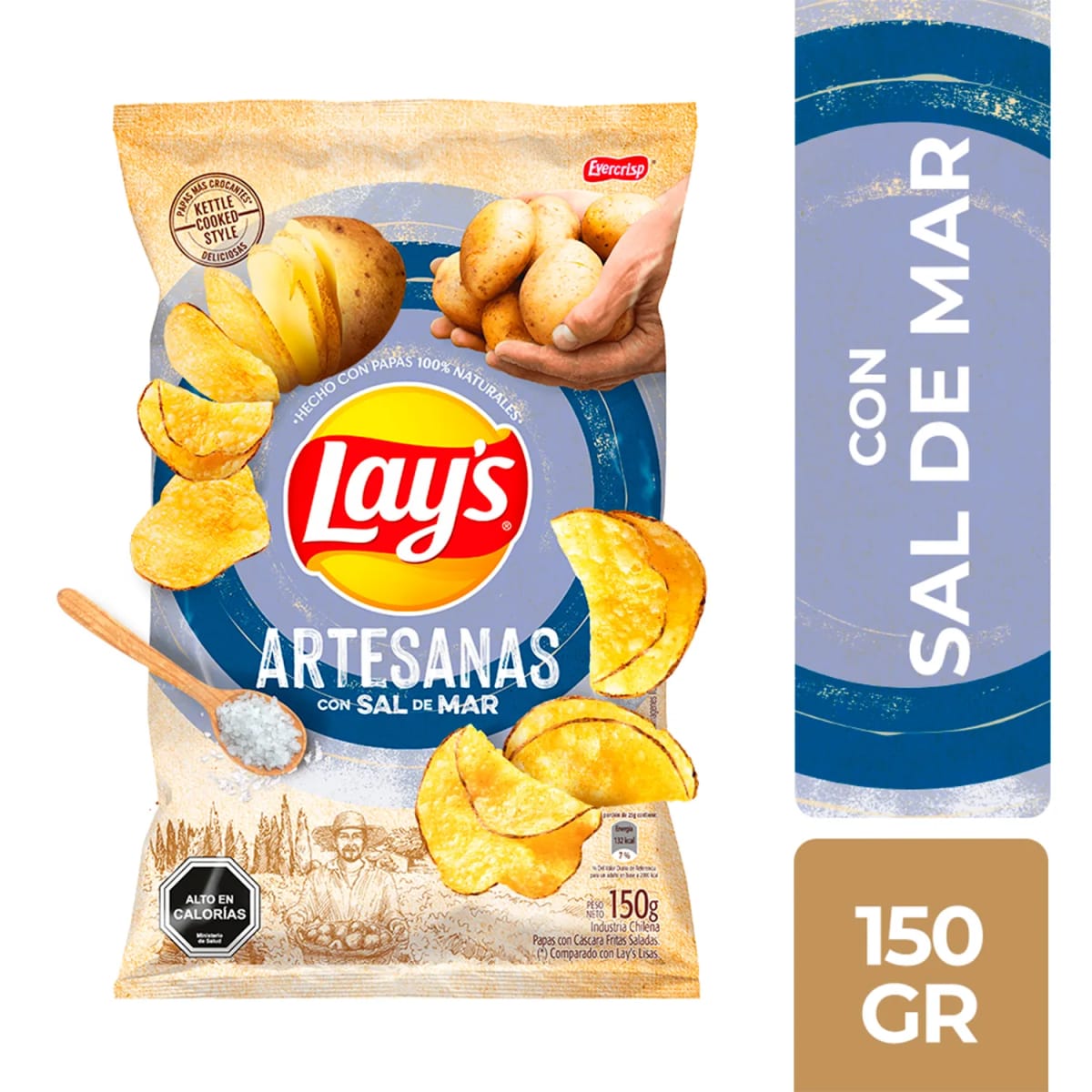 Lays Papas Fritas Artesanas Sal De Mar 150g1