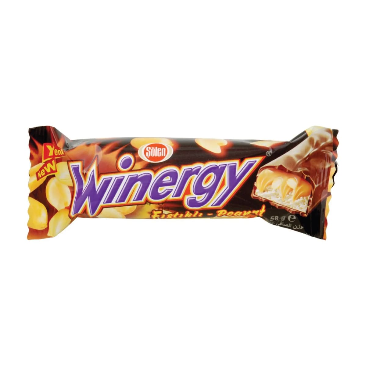 Turrón Maní y Chocolate Winergy Solen 58 g1