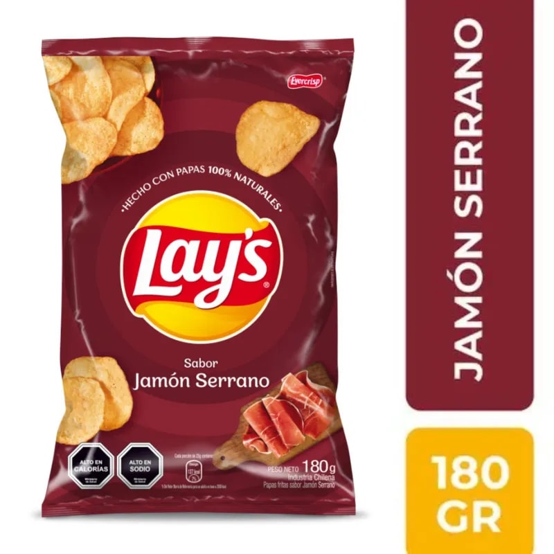 Papas Lays Mediterráneas Jamón 180 Grs1