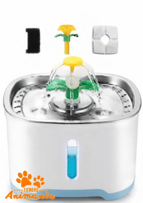 MARBEN PETS FUENTE FLOR ACERO INOX 2.5L