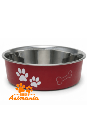MARBEN PETS PLATO DE ACERO INOX PINTADO Y DISEÑO 710 ML