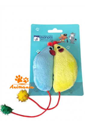 MONDO MASCOTAS JUGUETE RATONES DE COLORES PARA GATOS (01606)1