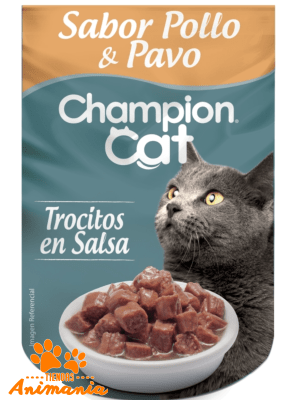CHAMPION CAT POUCH POLLO PAVO 85GR1