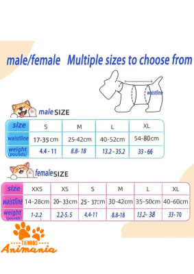 MONDO MASCOTAS PAÑAL PARA MACHO TALLA XL