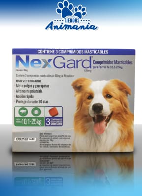 NEX GARD 3 TABLETAS MASTICABLES DE 10.1 - 25 KG