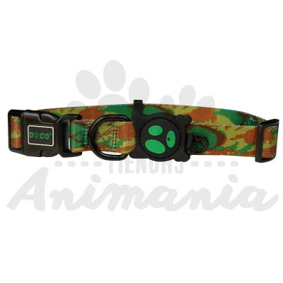 DOCO LOCO COLLAR PERRO DISEÑO MILITAR TALLA L1