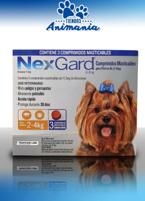 NEX GARD 3 TABLETAS MASTICABLES DE 2 - 4 KG