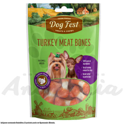 DOG FEST HUESITOS CON PAVO 55 GR1