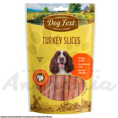 DOG FEST REBANADAS DE PAVO 90 GR1