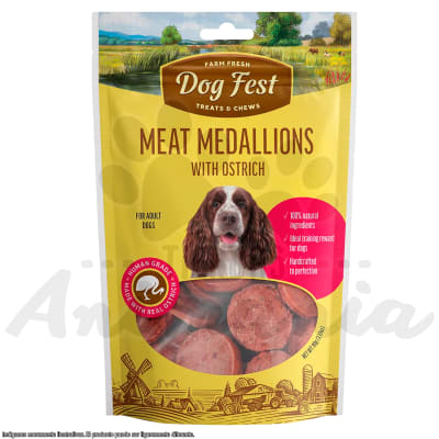 DOG FEST MEDALLONES DE AVESTRUZ 90 GR