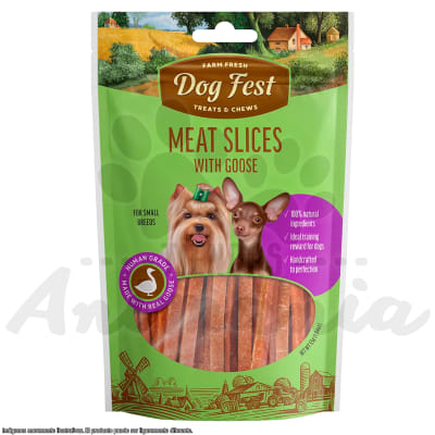 DOG FEST LAMINAS DE CARNE DE PATO Y GANSO 55 GR