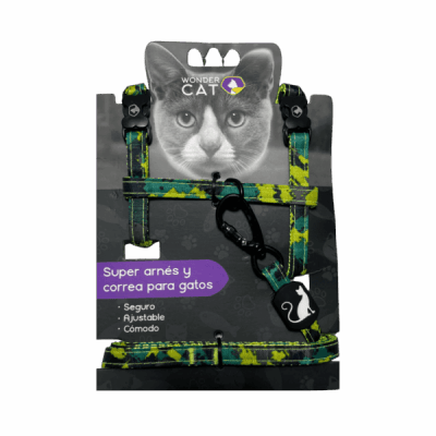 WONDER CAT ARNES PREMIUM PARA GATO CAMUFLAJE VERDE1
