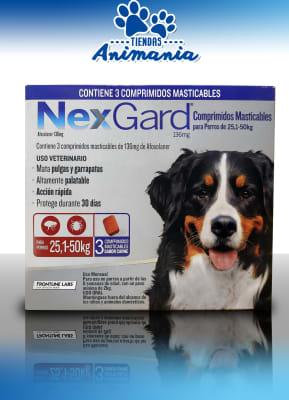 NEX GARD 3 TABLETAS MASTICABLES DE 25.1 - 50 KG