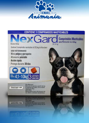 NEX GARD 3 TABLETAS MASTICABLES DE 4.1 - 10 KG