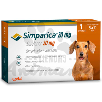 SIMPARICA 20 MG 1 COMPRIMIDO 5 A 10 KG