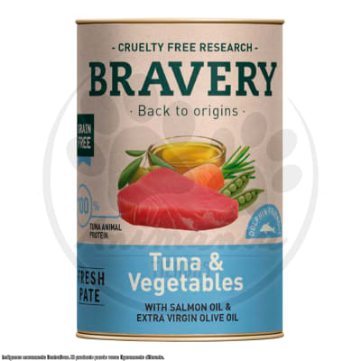 BRAVERY TUNA AND VEGETABLES DOG WET FOOD 290 GR1