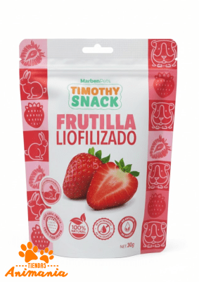 MARBEN PETS TIMOTHY SNACK FRUTILLA LIOFILIZADO 30G1
