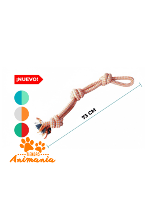 WARRIOR TOY JUGUETE CUERDA CON TRES NUDOS TRENZADA 73 CM