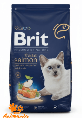 BRIT PREMIUM BY NATURE CAT ADULT SALMON 8 KG