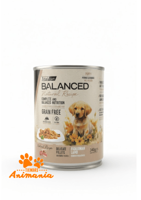 BALANCED PERRO NATURAL RECIPE CACHORRO FILETES CORDERO 340 GR1