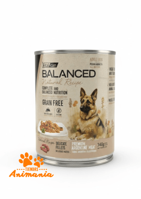 BALANCED PERRO NATURAL RECIPE LATA ADULTO FILETES CARNE 340 GR