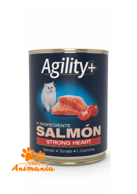 AGILITY+ LATA GATO SALMON STRONG HEART 340 GR1