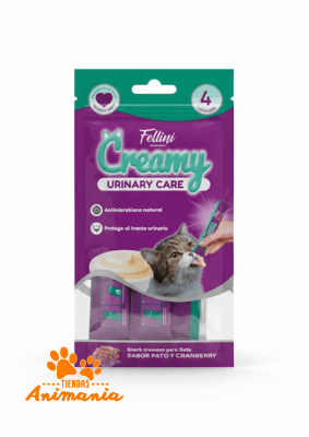 FELLINI SNACK CREAMY PATO & CRANBERRY (URINARY) 4 UNIDADES DE 15 GR / 60 GR