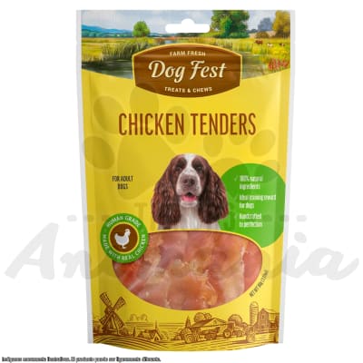 DOG FEST TIRAS DE POLLO 90 GR1