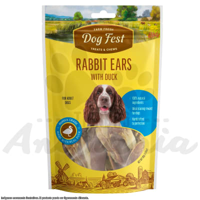 DOG FEST OREJAS DE CONEJO CON PATO 90 GR1