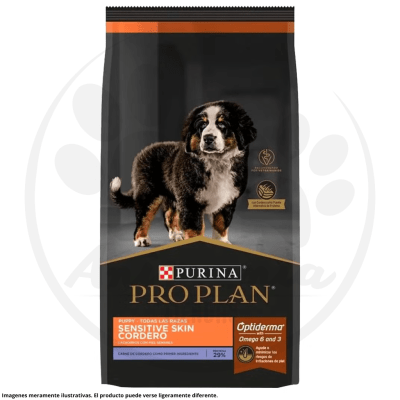 PRO PLAN SENSITIVE SKIN CACHORRO CORDERO Y ARROZ 12 KG1