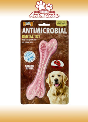 JUGUETE DENTAL ANTIMICROBIOS L RAZAS GRANDES CARNE1