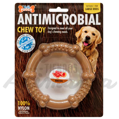 JUGUETE ANTIMICROBIAL CIRCULO DE NYLON SABOR BACON TALLA L1