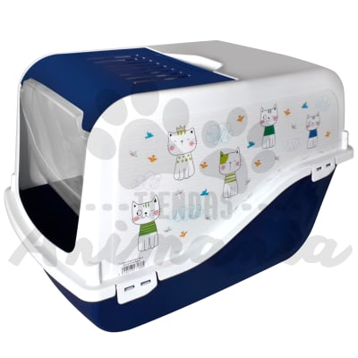 MARBEN PETS ARENERO TIPO BAÑO CERRADO ARIEL CON DISEÑOS1