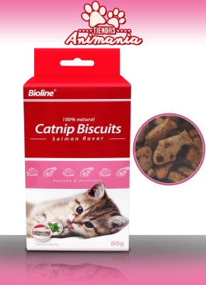 BIOLINE CATNIP BISCUITS 80 GR SALMON1
