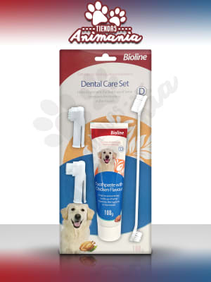 BIOLINE DENTAL CARE SET CHICKEN | SET DE CUIDADO DENTAL SABOR A POLLO 100 GR1