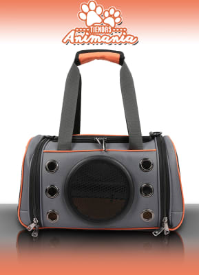 MOCHILA TRANSPORTADORA BOLSO TRANSPIRABLE PARA PERROS PEQUEÑOS, CACHORROS O GATOS1